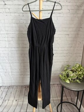Old Navy Women's Black Sleeveless Wide-Leg Jumpsuit with Elastic Waist